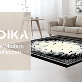 Ultra Soft Area Rug, Non Slip, Stain Resistant, Washable Area Rugs for Living Room, Bedroom, Luxurious Dark Fantasy Rug(White)