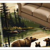 Ultra Soft Area Rug, Non Slip, Stain Resistant, Washable Area Rugs for Living Room, Bedroom, Charming Cozy Lodge Aesthetic(Brown)