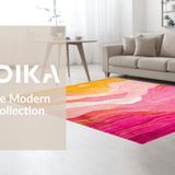 Ultra Soft Area Rug, Non Slip, Stain Resistant, Washable Area Rugs for Living Room, Bedroom, Gradient Sunset Ombre Aesthetic(Yellow)