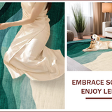 Ultra Soft Area Rug, Non Slip, Stain Resistant, Washable Area Rugs for Living Room, Bedroom, Lush Earthy Tones with Modern Flair(Green)