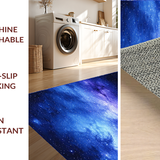 Ultra Soft Area Rug, Non Slip, Stain Resistant, Washable Area Rugs for Living Room, Bedroom, Starry Dreamscape Abstract Vision(Blue)