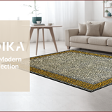 Ultra Soft Area Rug, Non Slip, Stain Resistant, Washable Area Rugs for Living Room, Bedroom, Luxurious Black and Ivory Contrast(Gray)