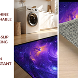 Ultra Soft Area Rug, Non Slip, Stain Resistant, Washable Area Rugs for Living Room, Bedroom, Playful Universe Inspired Graphics(Purple)