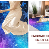 Ultra Soft Area Rug, Non Slip, Stain Resistant, Washable Area Rugs for Living Room, Bedroom, Shaggy Ombre Glitter Star Bedroom Rug(Purple)