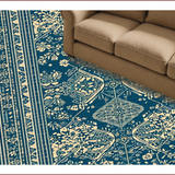 Ultra Soft Area Rug, Non Slip, Stain Resistant, Washable Area Rugs for Living Room, Bedroom, Rustic Neutral Farmhouse Kitchen Non-Slip Rug Set(Blue)
