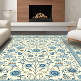 Rustic Blue Tiled Design(Beige)