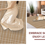 Ultra Soft Area Rug, Non Slip, Stain Resistant, Washable Area Rugs for Living Room, Bedroom, Elegant Transitional Checkerboard Design(Brown)