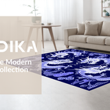 Ultra Soft Area Rug, Non Slip, Stain Resistant, Washable Area Rugs for Living Room, Bedroom, Enchanting Dragon Thematic Decor(Blue)