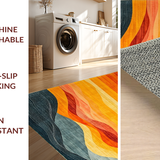 Ultra Soft Area Rug, Non Slip, Stain Resistant, Washable Area Rugs for Living Room, Bedroom, Contemporary Fluffy Textured Style(Orange)