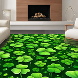 Whimsical Clover Patterned Decor(Green)