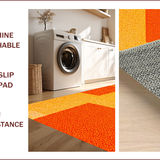 Ultra Soft Area Rug, Non Slip, Stain Resistant, Washable Area Rugs for Living Room, Bedroom, Mid Century Modern Vibrant Meditation Space Rug(Orange)
