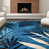 Ultra Soft Area Rug, Non Slip, Stain Resistant, Washable Area Rugs for Living Room, Bedroom, Tribal Colorful Geometric Aesthetic(Blue)