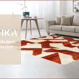 Ultra Soft Area Rug, Non Slip, Stain Resistant, Washable Area Rugs for Living Room, Bedroom, Soft Geometric Nursery Rug in Warm Tones(Brown)