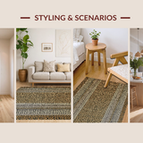 Ultra Soft Area Rug, Non Slip, Stain Resistant, Washable Area Rugs for Living Room, Bedroom, Rustic Earthy Cheetah Aesthetic(Brown)