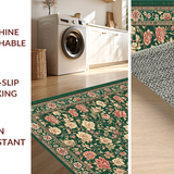 Ultra Soft Area Rug, Non Slip, Stain Resistant, Washable Area Rugs for Living Room, Bedroom, Rustic Nature-Inspired Textile(Green)