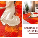 Bold Geometric Lava Motif(Red)