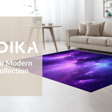 Ultra Soft Area Rug, Non Slip, Stain Resistant, Washable Area Rugs for Living Room, Bedroom, Striking UV Illuminated Celestial Display(Purple)