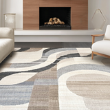 Ultra Soft Area Rug, Non Slip, Stain Resistant, Washable Area Rugs for Living Room, Bedroom, Rustic Warm Tones with Depth(Beige)