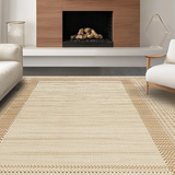Ultra Soft Area Rug, Non Slip, Stain Resistant, Washable Area Rugs for Living Room, Bedroom, Vintage Cozy Textured Appeal(Beige)