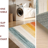 Ultra Soft Area Rug, Non Slip, Stain Resistant, Washable Area Rugs for Living Room, Bedroom, Sleek Neutral Twisted Braids(Orange)