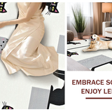 Ultra Soft Area Rug, Non Slip, Stain Resistant, Washable Area Rugs for Living Room, Bedroom, Delightful Stretching Cat Imagery(Black)