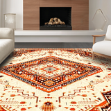 Ultra Soft Area Rug, Non Slip, Stain Resistant, Washable Area Rugs for Living Room, Bedroom, Rustic Ethnic Patterned Elegance(Beige)