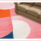 Ultra Soft Area Rug, Non Slip, Stain Resistant, Washable Area Rugs for Living Room, Bedroom, Blush Pink Geometric Nursery Non-Slip Rug(Pink)