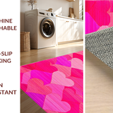 Ultra Soft Area Rug, Non Slip, Stain Resistant, Washable Area Rugs for Living Room, Bedroom, Romantic Cozy Faux Fur Style(Pink)
