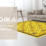Ultra Soft Area Rug, Non Slip, Stain Resistant, Washable Area Rugs for Living Room, Bedroom, Colorful Spiraled Dreamlike Aesthetic(Yellow)