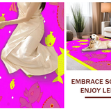 Cheerful Yellow Minimalist Design(Pink)