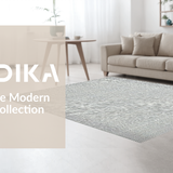 Ultra Soft Area Rug, Non Slip, Stain Resistant, Washable Area Rugs for Living Room, Bedroom, Modern Abstract Textured Waves(Gray)