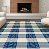 Ultra Soft Area Rug, Non Slip, Stain Resistant, Washable Area Rugs for Living Room, Bedroom, Contemporary Gray Medallion Influence(Blue)