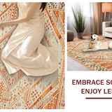 Cozy Diamond Motif in Warm Hues(Beige)