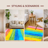 Ultra Soft Area Rug, Non Slip, Stain Resistant, Washable Area Rugs for Living Room, Bedroom, Lively Artistic Expression Rug(Pink)