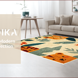 Ultra Soft Area Rug, Non Slip, Stain Resistant, Washable Area Rugs for Living Room, Bedroom, Jungle Animal Print(Beige)