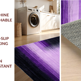 Ultra Soft Area Rug, Non Slip, Stain Resistant, Washable Area Rugs for Living Room, Bedroom, Dynamic Color-Shifted Geometric Motif(Purple)