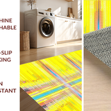 Ultra Soft Area Rug, Non Slip, Stain Resistant, Washable Area Rugs for Living Room, Bedroom, Rustic Warm Gradient Style(Yellow)