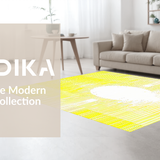 Ultra Soft Area Rug, Non Slip, Stain Resistant, Washable Area Rugs for Living Room, Bedroom, Minimalist Radiant Geometric Rug(Yellow)