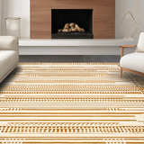 Ultra Soft Area Rug, Non Slip, Stain Resistant, Washable Area Rugs for Living Room, Bedroom, Rustic Vintage Diamond Pattern(Beige)