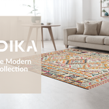Ultra Soft Area Rug, Non Slip, Stain Resistant, Washable Area Rugs for Living Room, Bedroom, Eclectic Multi-Toned Braided Motif(White)