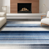 Ultra Soft Area Rug, Non Slip, Stain Resistant, Washable Area Rugs for Living Room, Bedroom, Contemporary Ombre Area Rug Design(Blue)