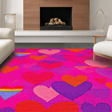 Ultra Soft Area Rug, Non Slip, Stain Resistant, Washable Area Rugs for Living Room, Bedroom, Eye-Catching Vibrant Quote Decor(Purple)