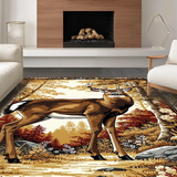 Ultra Soft Area Rug, Non Slip, Stain Resistant, Washable Area Rugs for Living Room, Bedroom, Vibrant Nature-Inspired Decor Piece(Brown)