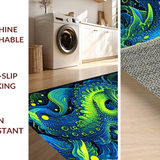 Ultra Soft Area Rug, Non Slip, Stain Resistant, Washable Area Rugs for Living Room, Bedroom, Abyssal Kraken Swirl Area Rug(Blue)