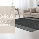 Ultra Soft Area Rug, Non Slip, Stain Resistant, Washable Area Rugs for Living Room, Bedroom, Artful Organic Flowing Patterns(Gray)