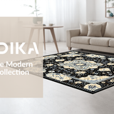 Whimsical Modern Floral Theme Design(Black)