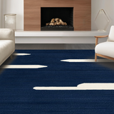 Navy Blue Whimsical Sky Design(Blue)