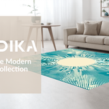 Vibrant Aqua Modern Artistry(Blue)
