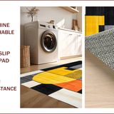 Ultra Soft Area Rug, Non Slip, Stain Resistant, Washable Area Rugs for Living Room, Bedroom, Chic Abstract Textured Aesthetic(Yellow)