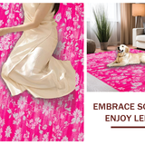 Ultra Soft Area Rug, Non Slip, Stain Resistant, Washable Area Rugs for Living Room, Bedroom, Whimsical Bright Color Fusion(Pink)